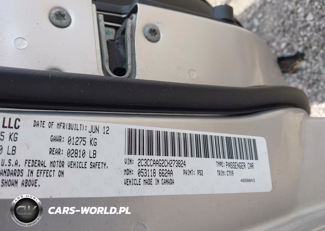 2012 Chrysler 300 VIN:2C3CCAAG2CH273824 - 9