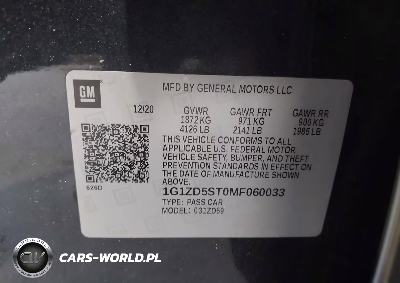 2021 Chevrolet Malibu Fwd Lt VIN:1G1ZD5ST0MF060033 - 9