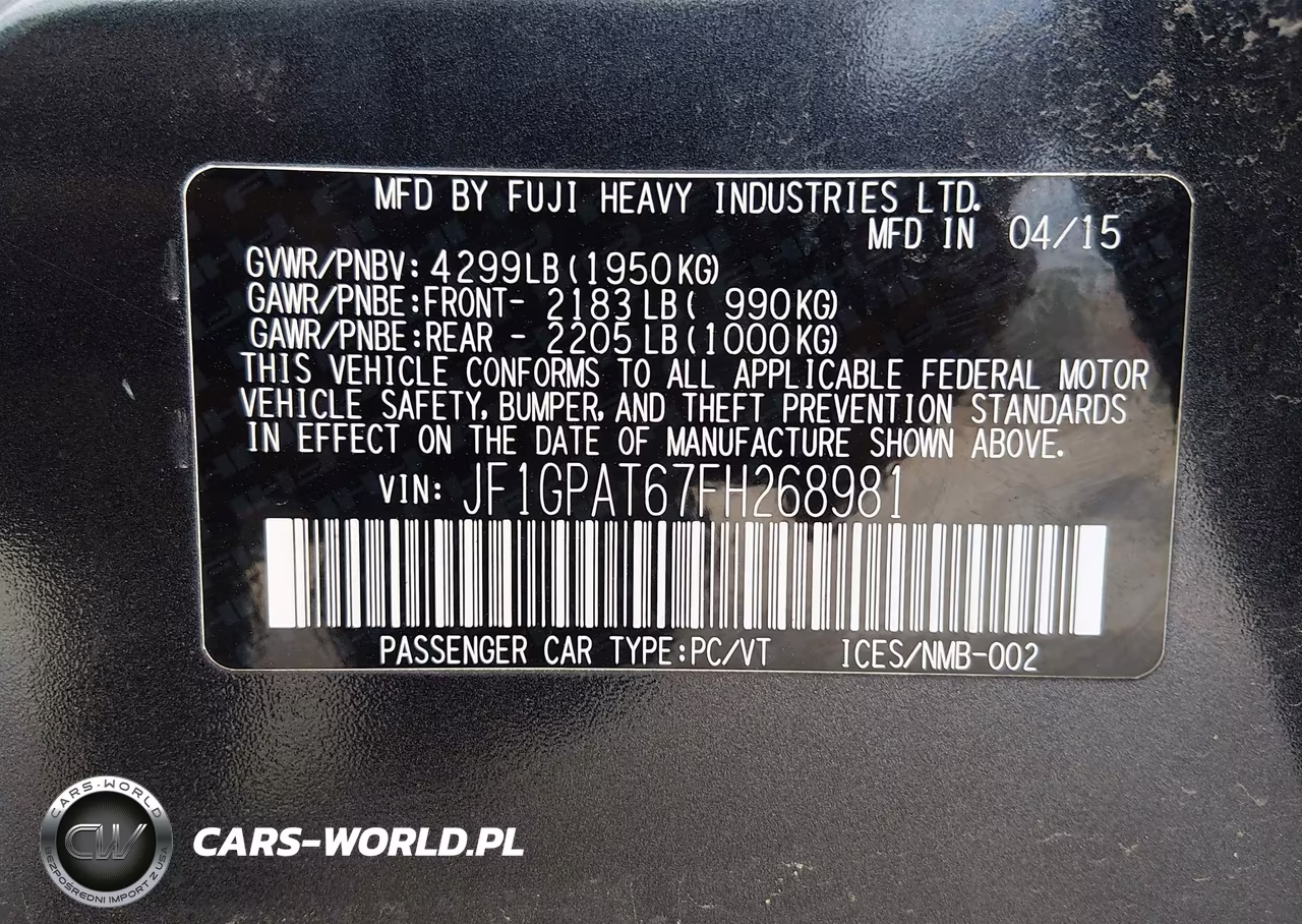 2015 Subaru Impreza 2.0I Sport Premium VIN:JF1GPAT67FH268981 - 9