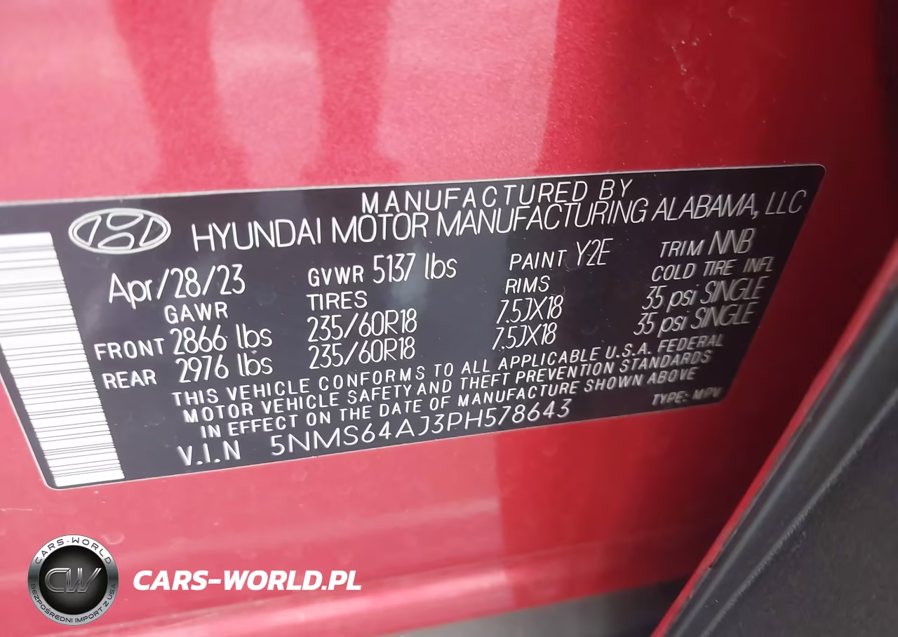 2023 Hyundai Santa Fe Xrt VIN:5NMS64AJ3PH578643 - 9