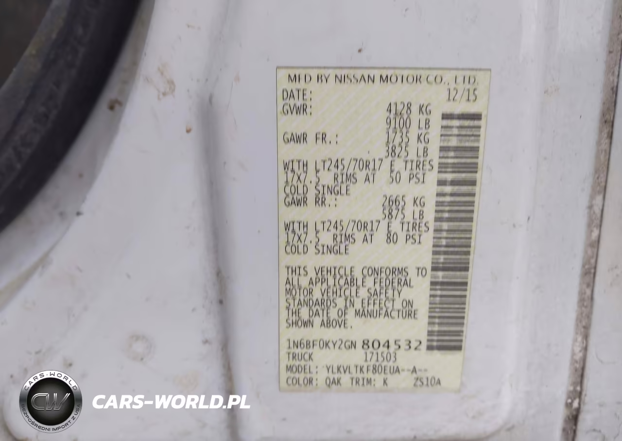 2016 Nissan Nv Cargo Nv2500 Hd Sv V6 VIN:1N6BF0KY2GN804532 - 8