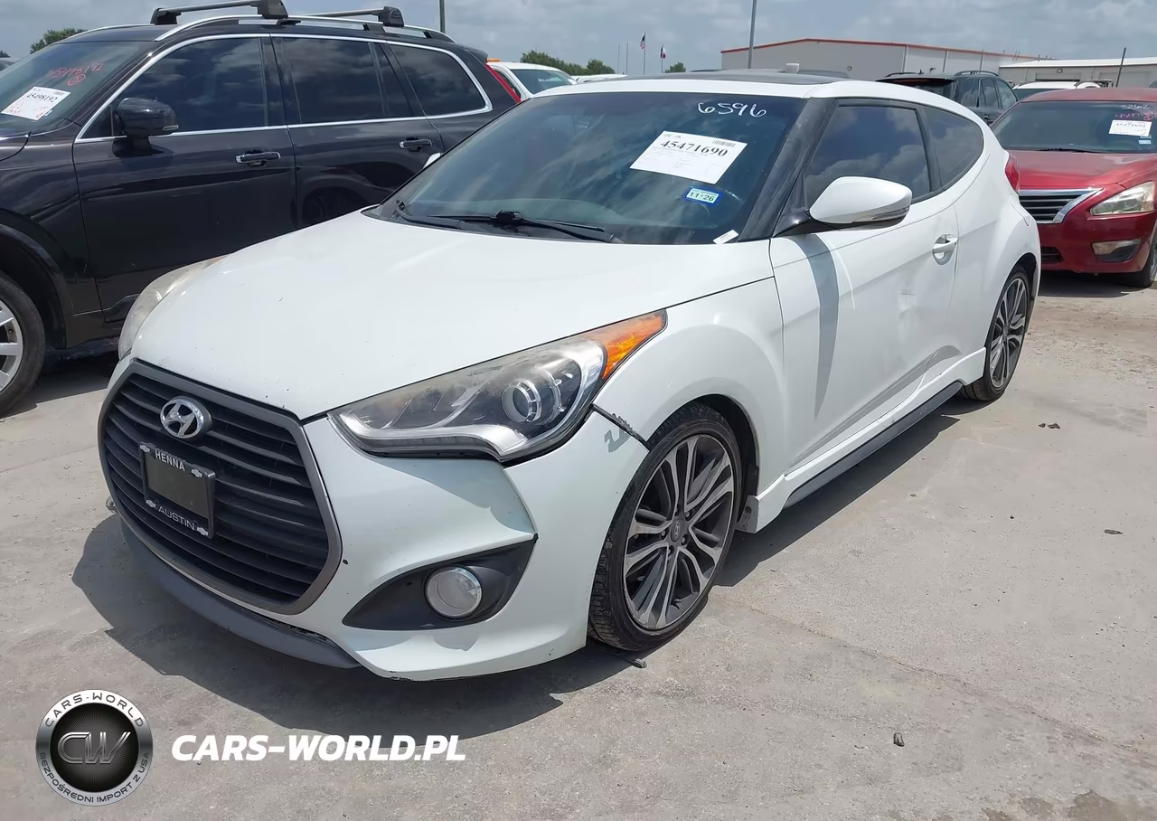 2016 Hyundai Veloster Turbo VIN:KMHTC6AE1GU296596 - 2