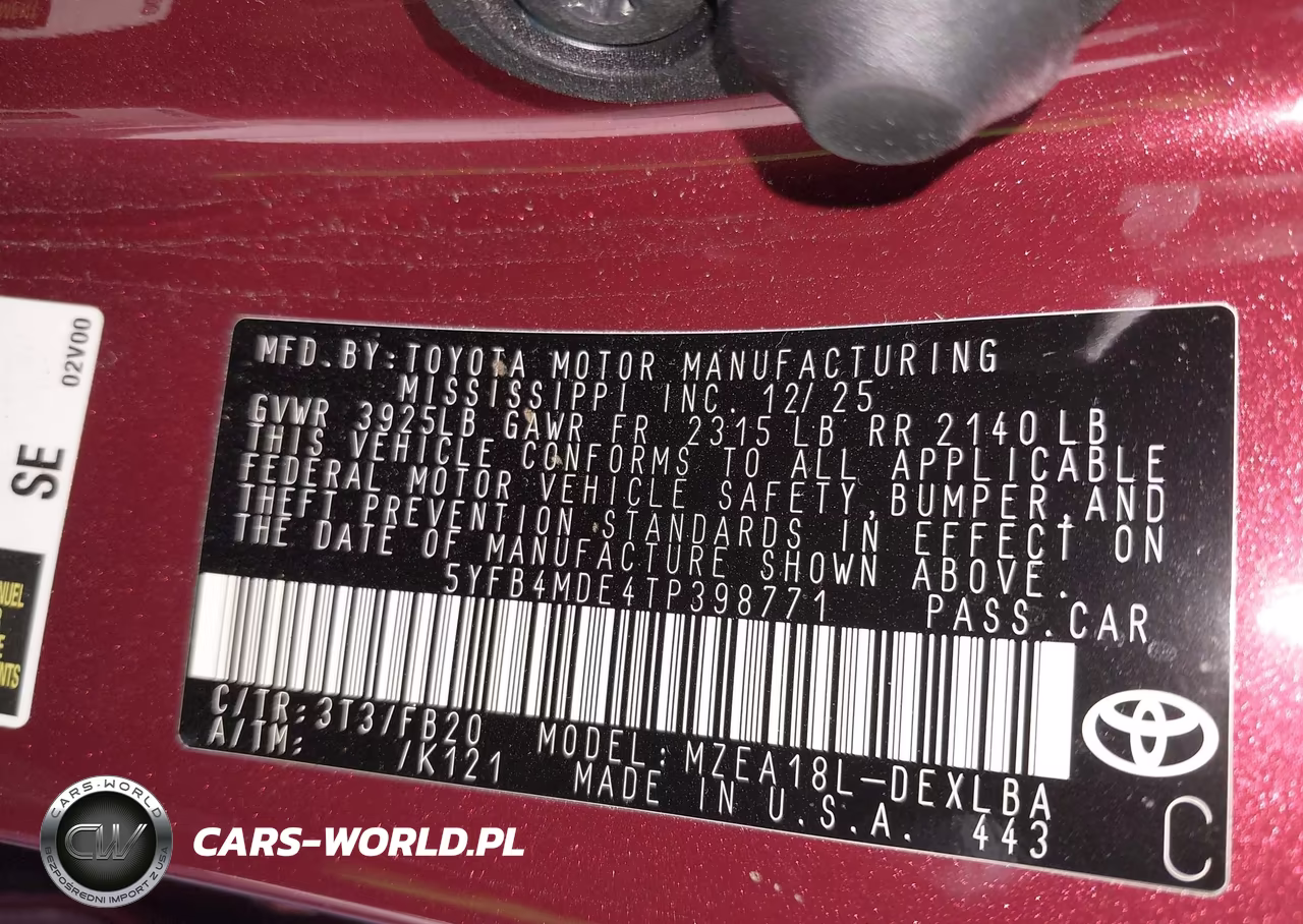 2026 Toyota Corolla Le VIN:5YFB4MDE4TP398771 - 9