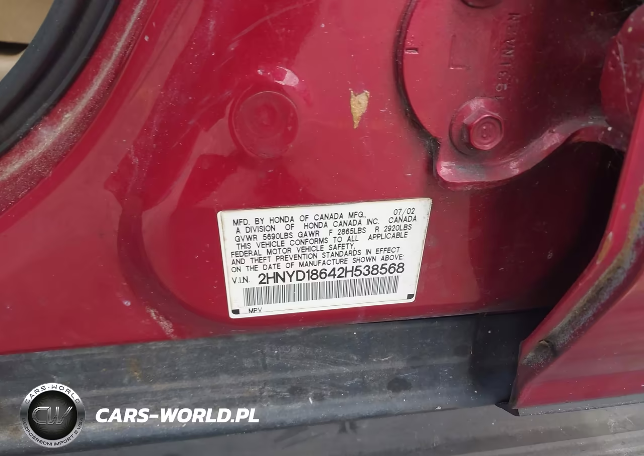 2002 Acura Mdx VIN:2HNYD18642H538568 - 9