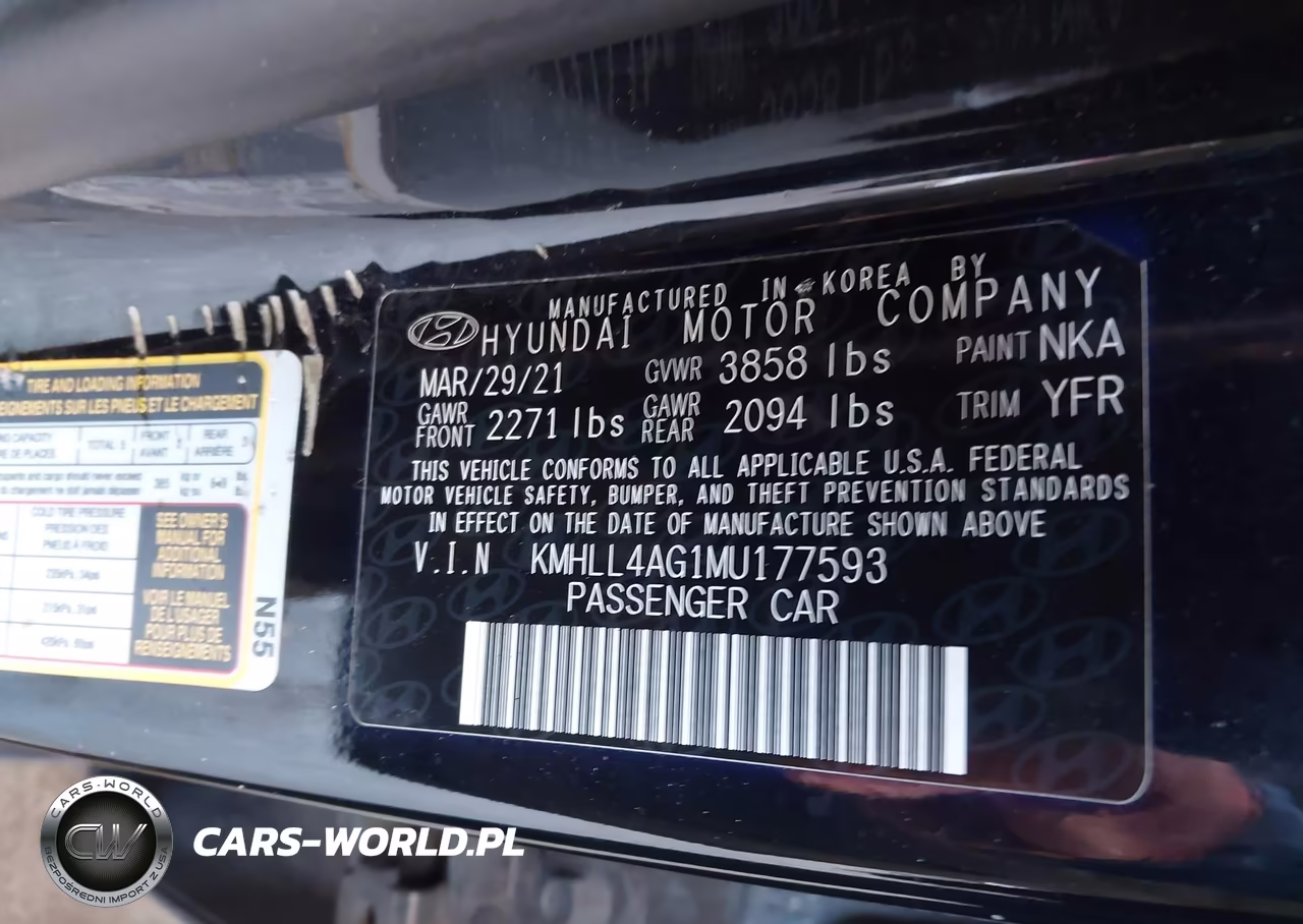 2021 Hyundai Elantra Se VIN:KMHLL4AG1MU177593 - 9