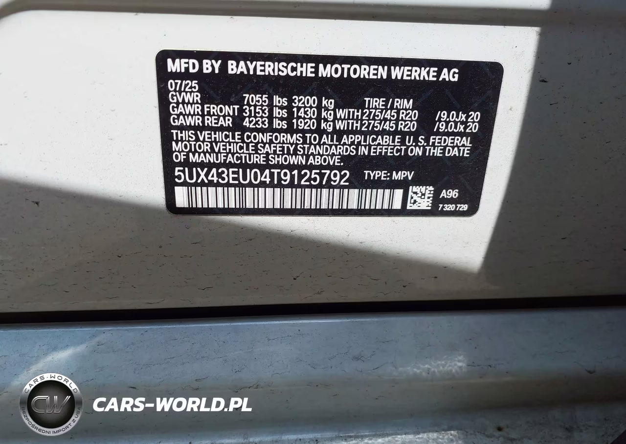 2026 BMW X5 Phev xDrive50E VIN:5UX43EU04T9125792 - 9