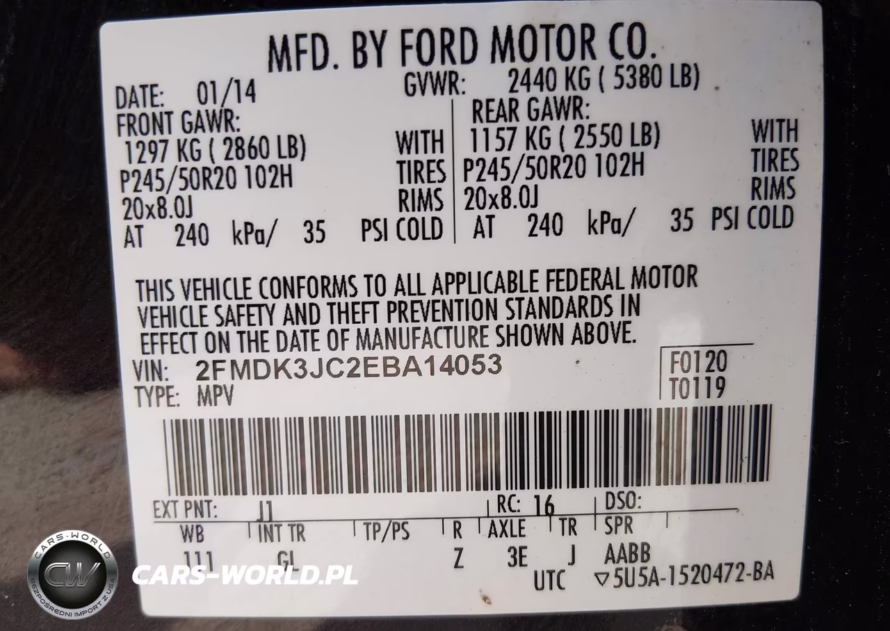 2014 Ford Edge Sel VIN:2FMDK3JC2EBA14053 - 9