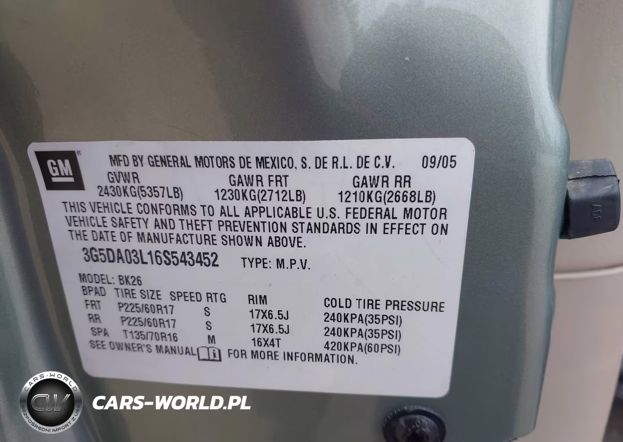 2006 Buick Rendezvous Cx VIN:3G5DA03L16S543452 - 9
