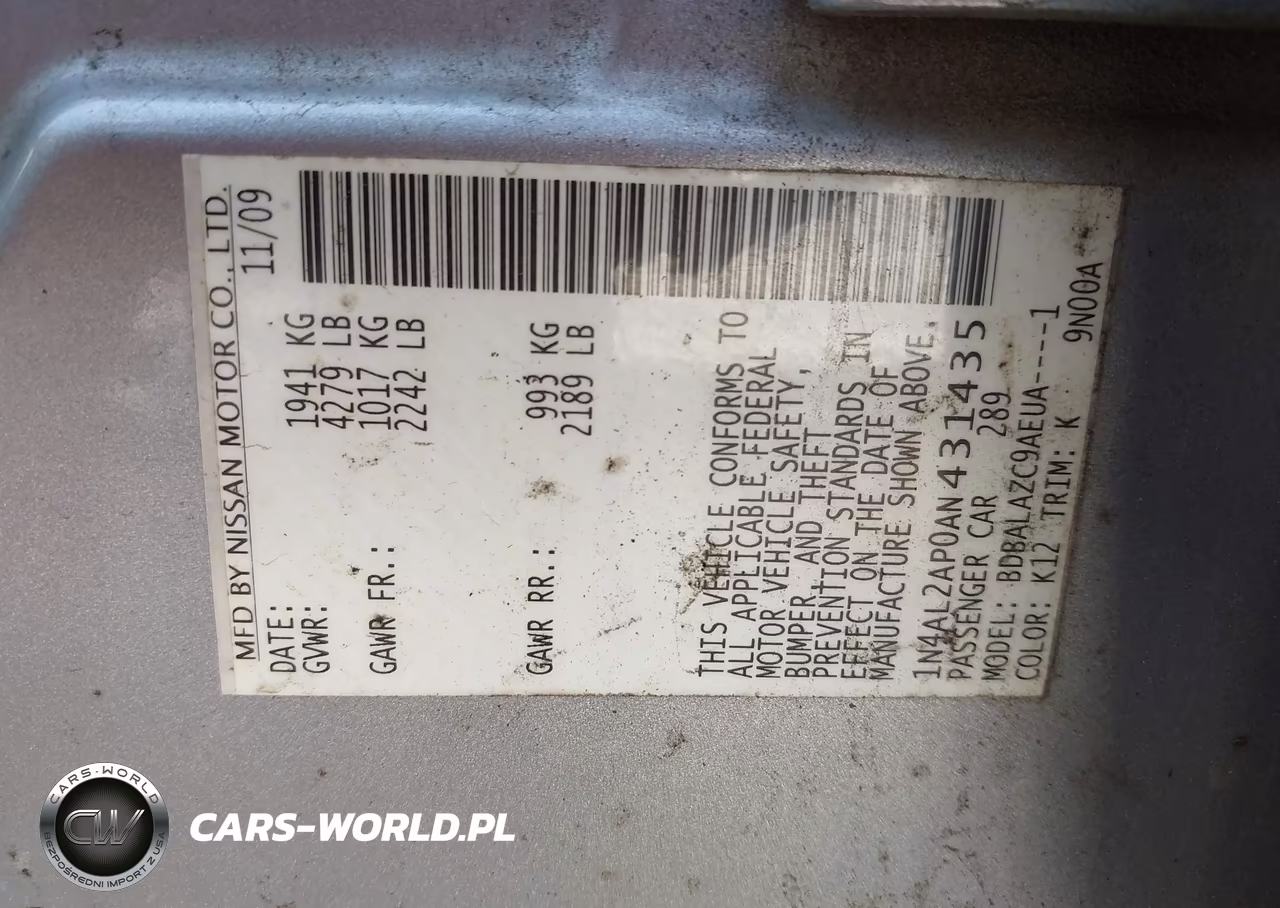 2010 Nissan Altima 2.5 VIN:1N4AL2AP0AN431435 - 9