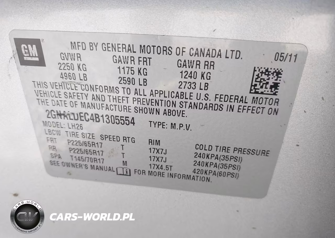 2011 Chevrolet Equinox Lt W-1Lt VIN:2GNALDEC4B1305554 - 9