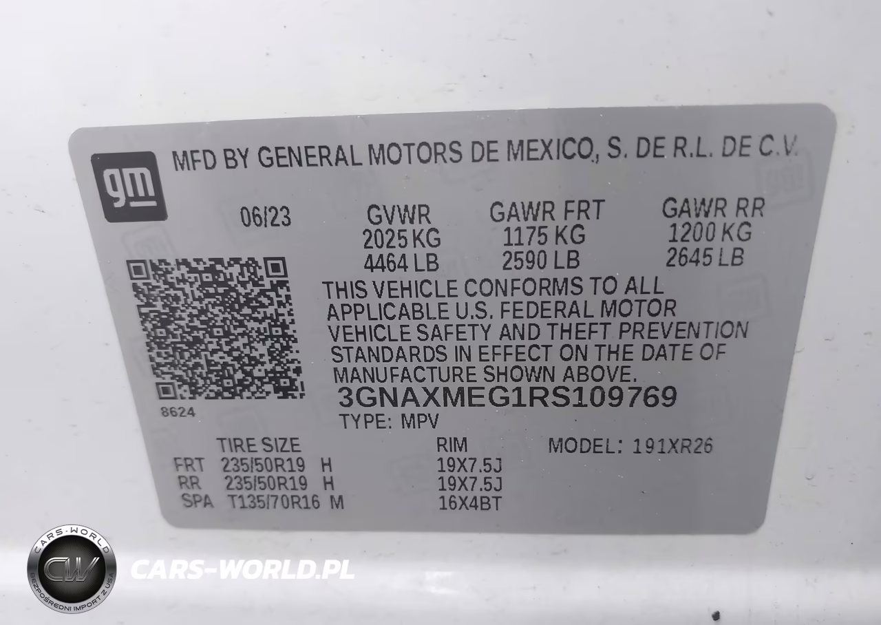 2024 Chevrolet Equinox Fwd Rs VIN:3GNAXMEG1RS109769 - 9
