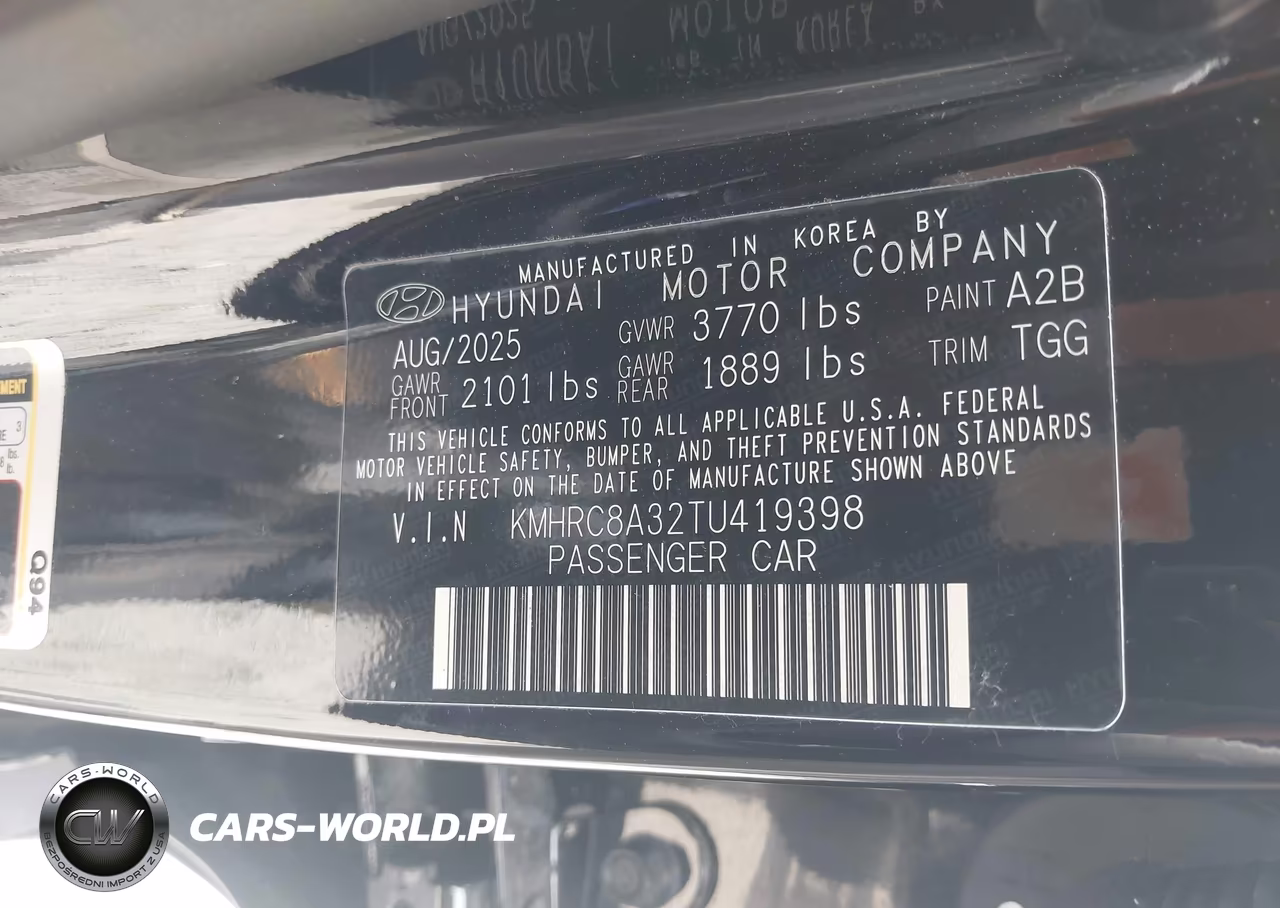 2026 Hyundai Venue Sel VIN:KMHRC8A32TU419398 - 9