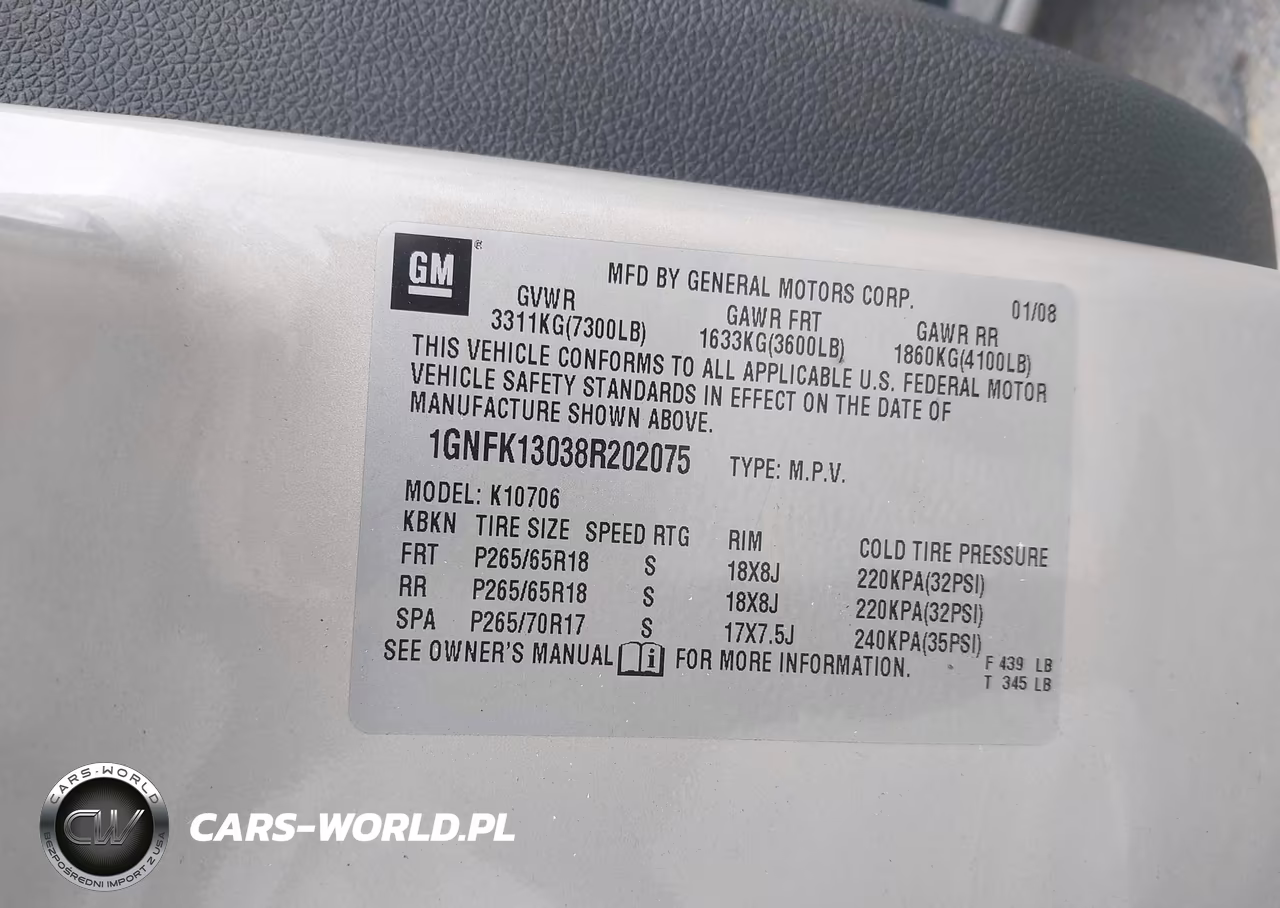 2008 Chevrolet Tahoe Lt VIN:1GNFK13038R202075 - 9