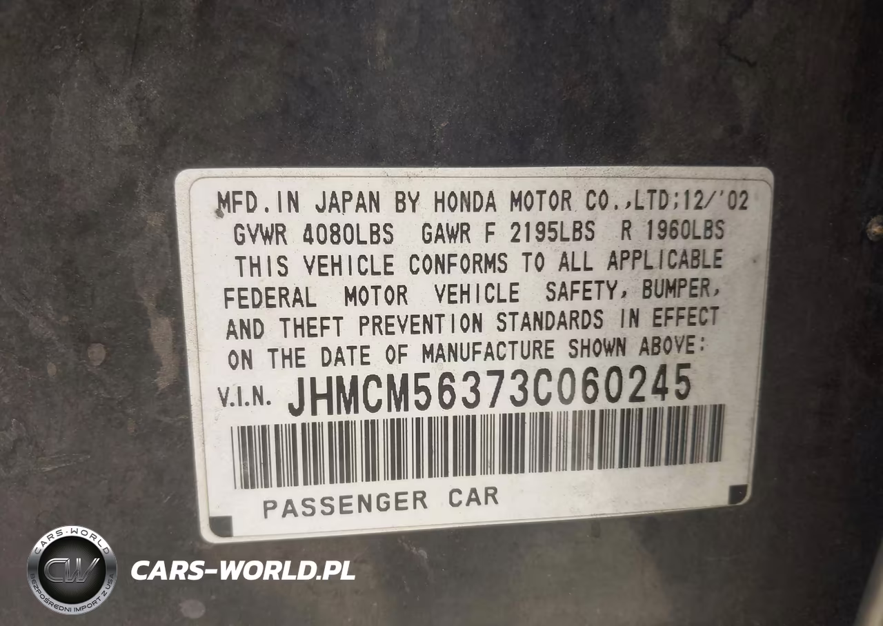 2003 Honda Accord Sdn Lx VIN:JHMCM56373C060245 - 9