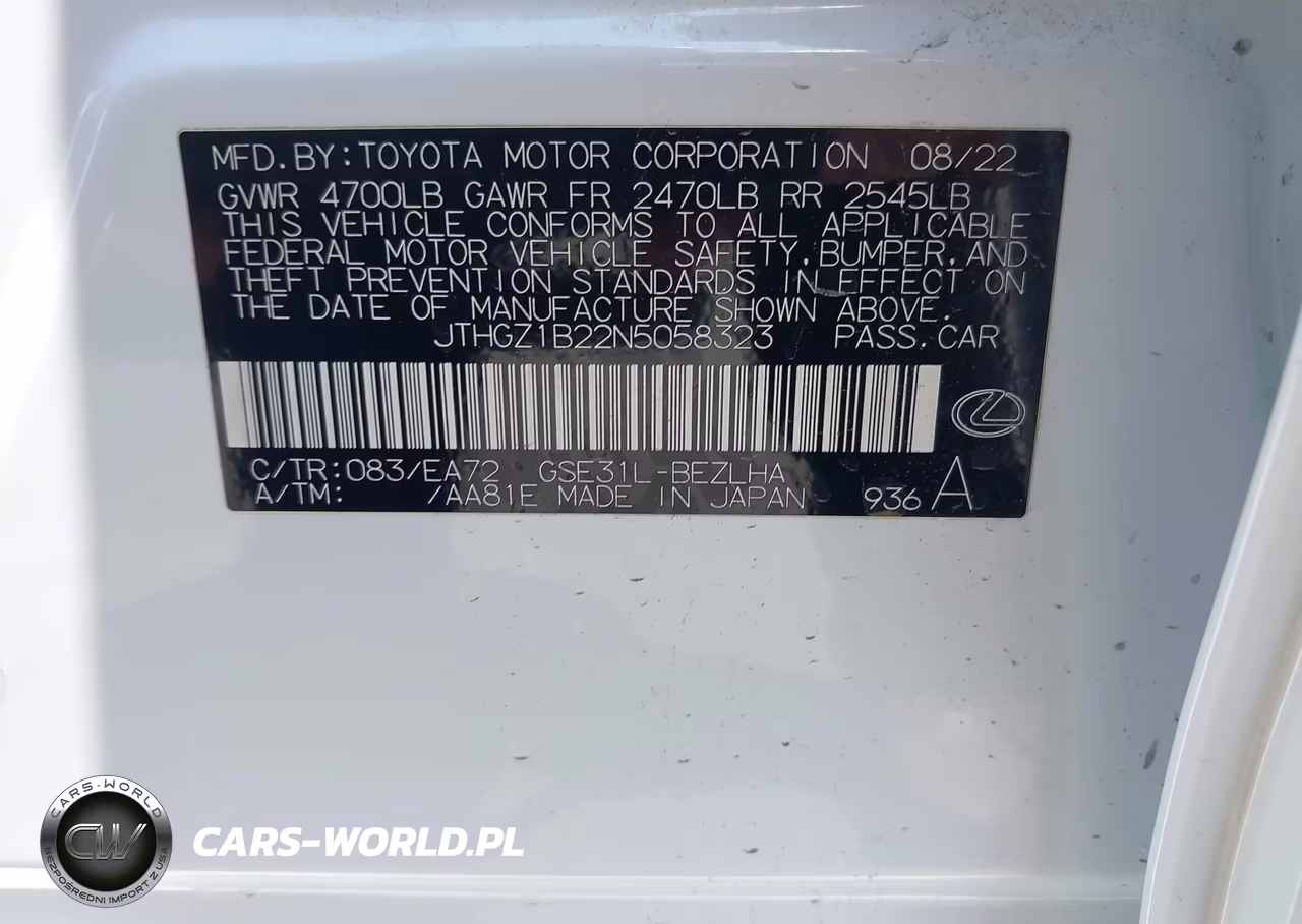 2022 Lexus Is 350 F Sport VIN:JTHGZ1B22N5058323 - 9