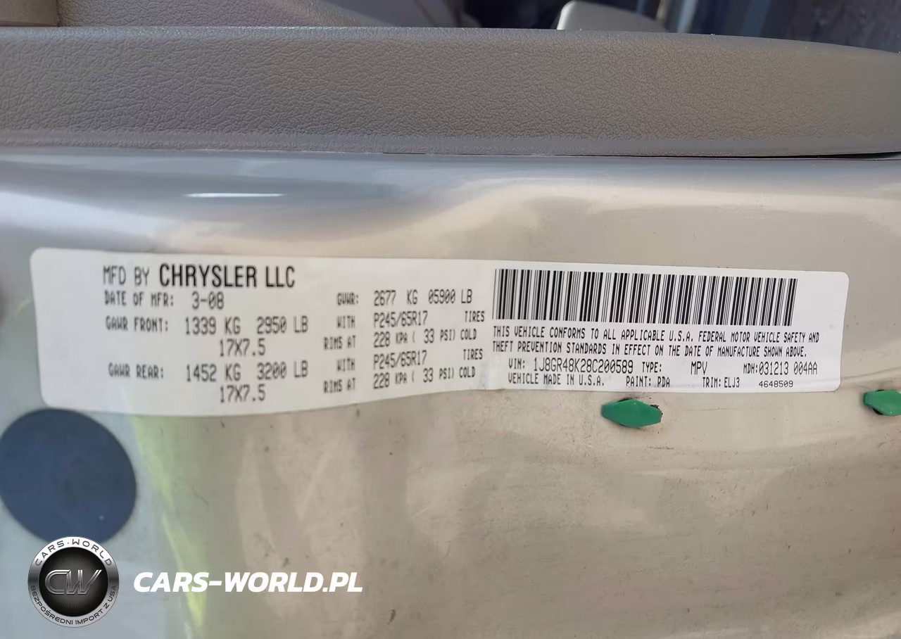 2008 Jeep Grand Cherokee Laredo VIN:1J8GR48K28C200589 - 9