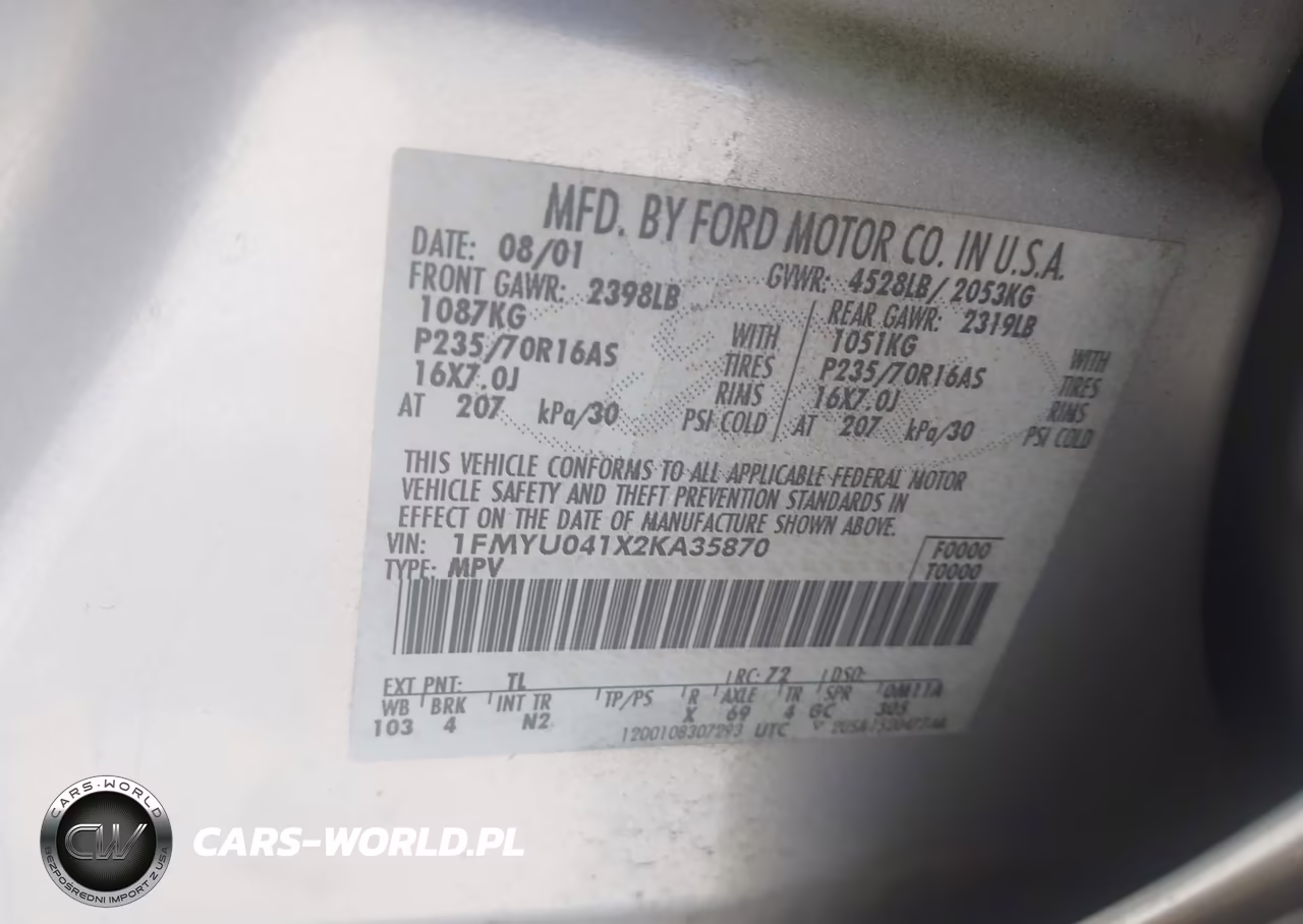 2002 Ford Escape Xlt VIN:1FMYU041X2KA35870 - 9