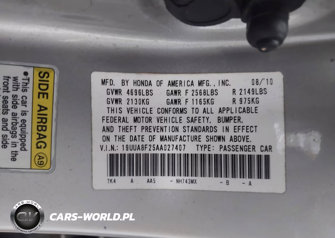 2010 Acura Tl 3.5 VIN:19UUA8F25AA027407 - 9
