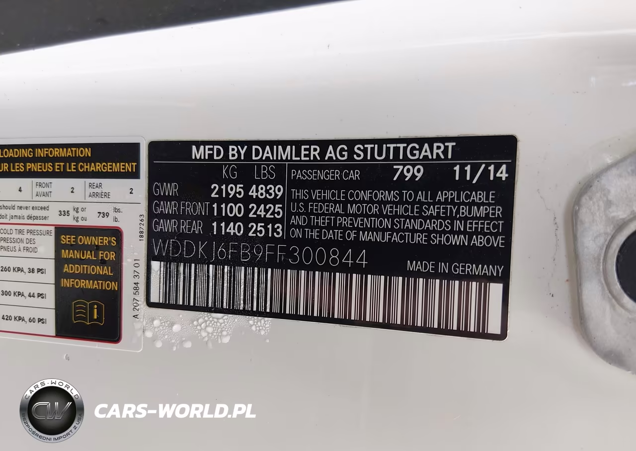 2015 Mercedes-Benz E 400 VIN:WDDKJ6FB9FF300844 - 9
