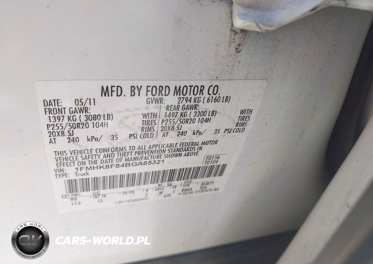 2011 Ford Explorer Limited VIN:1FMHK8F84BGA65321 - 9