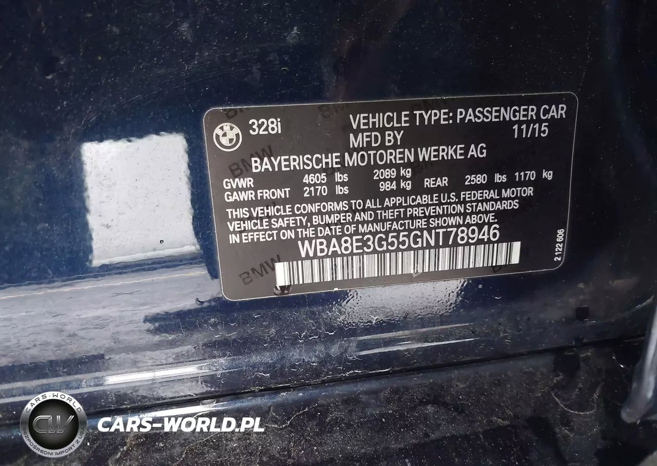2016 BMW 328I xDrive VIN:WBA8E3G55GNT78946 - 9