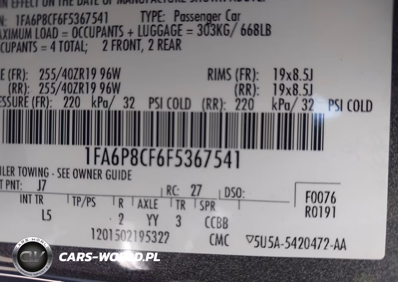 2015 Ford Mustang Gt Premium VIN:1FA6P8CF6F5367541 - 9
