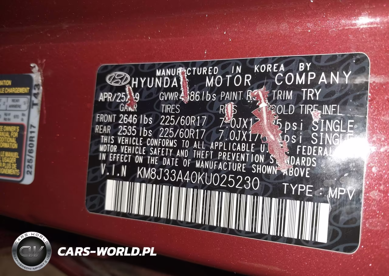 2019 Hyundai Tucson Value VIN:KM8J33A40KU025230 - 9