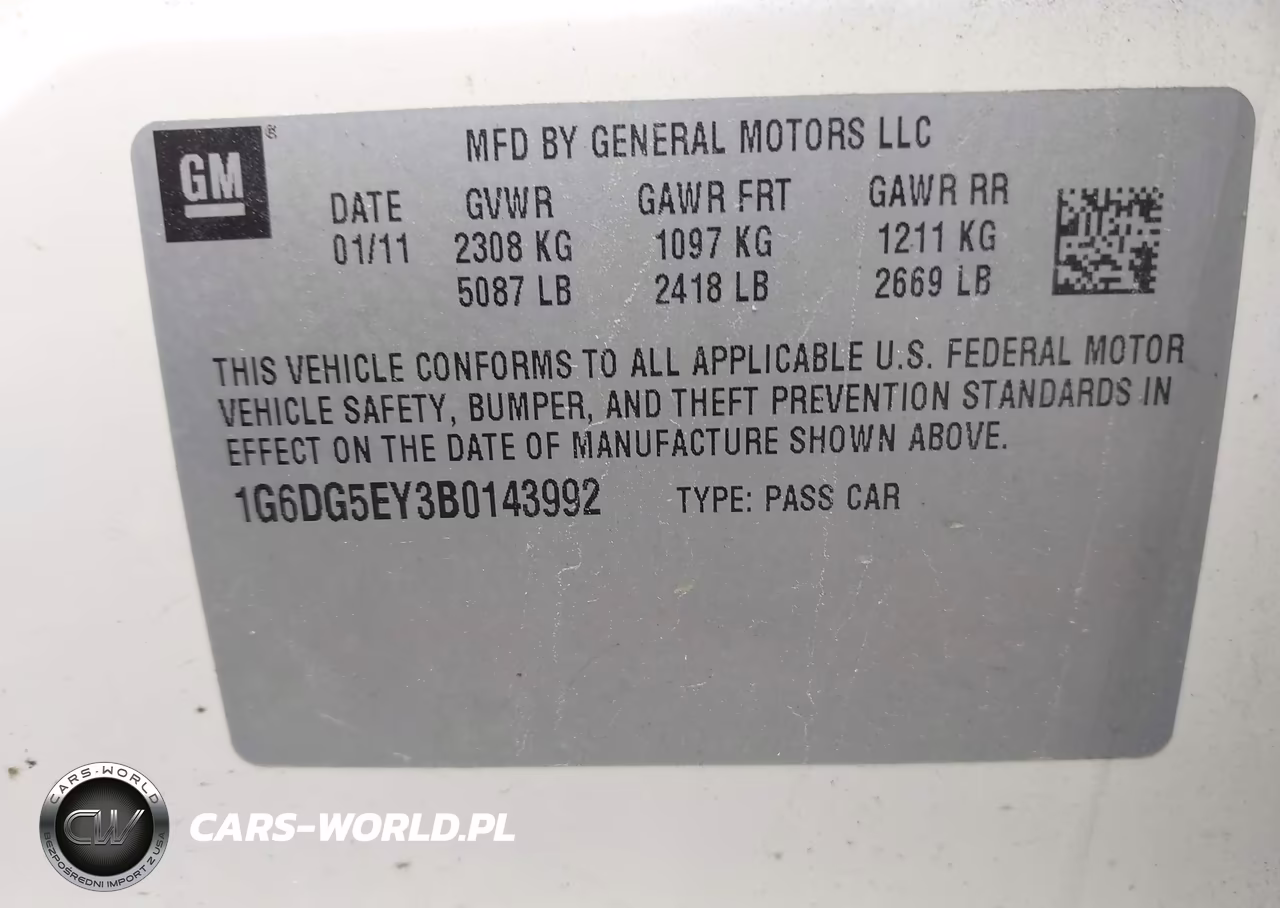 2011 Cadillac Cts Luxury VIN:1G6DG5EY3B0143992 - 9