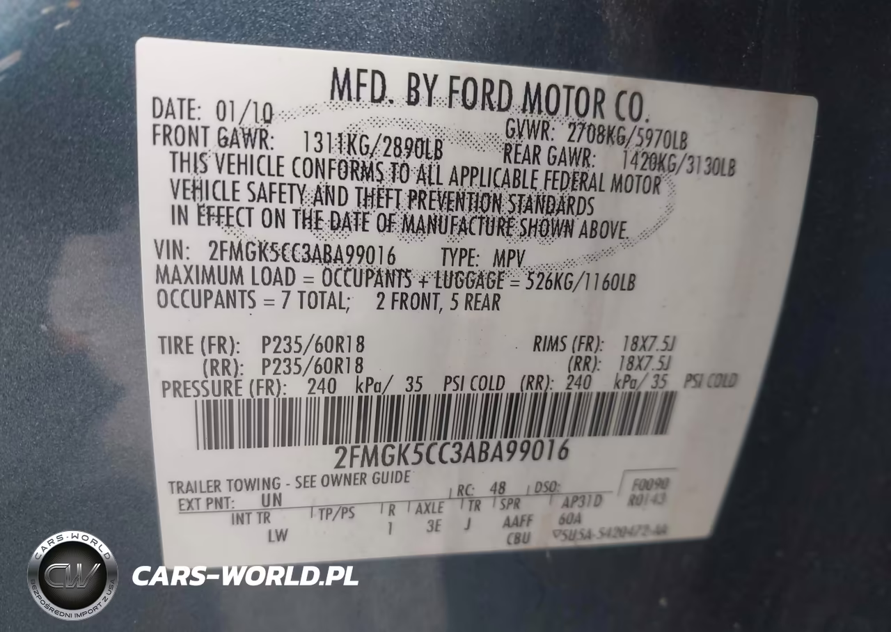2010 Ford Flex Sel VIN:2FMGK5CC3ABA99016 - 9