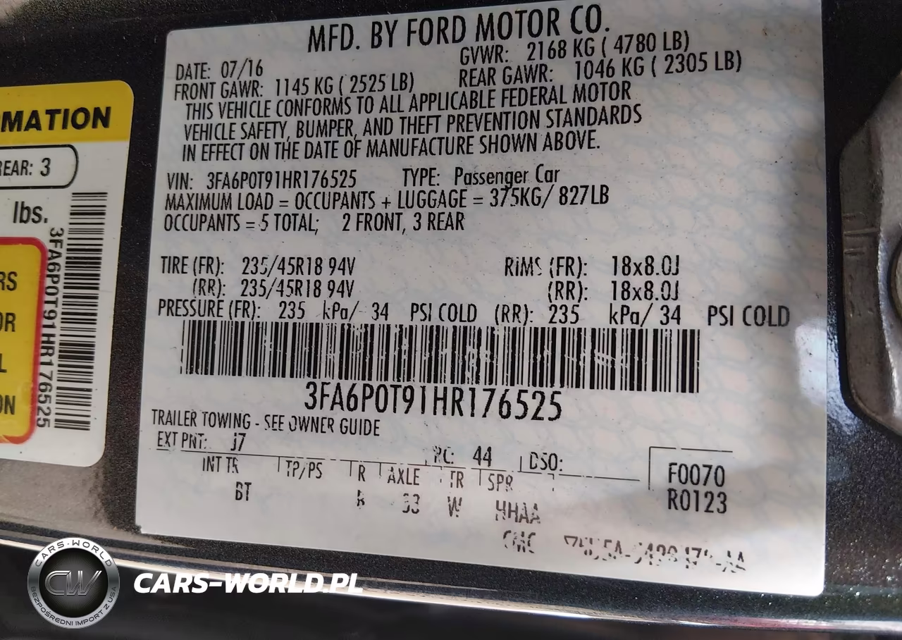 2017 Ford Fusion Se VIN:3FA6P0T91HR176525 - 9
