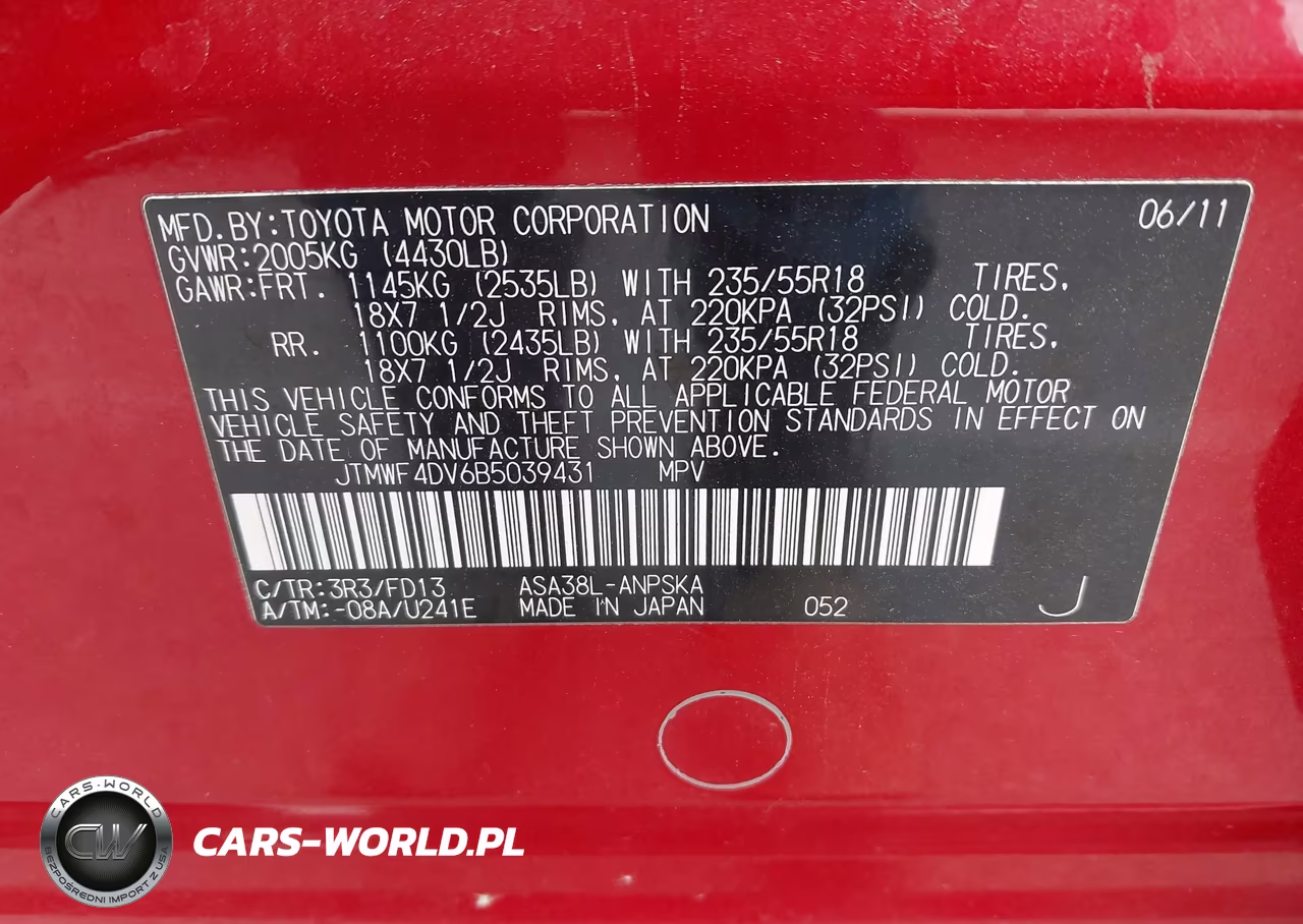 2011 Toyota Rav4 Sport VIN:JTMWF4DV6B5039431 - 9
