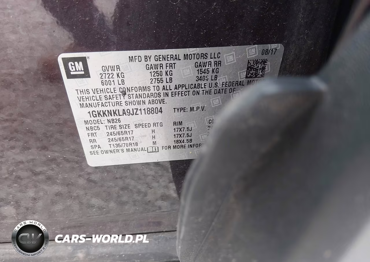 2018 GMC Acadia Sle-1 VIN:1GKKNKLA9JZ118804 - 9