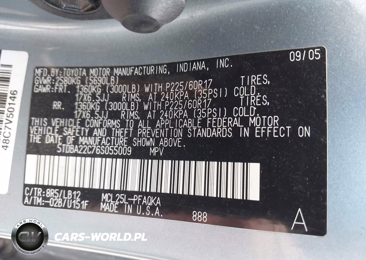 2006 Toyota Sienna Xle Limited VIN:5TDBA22C76S055009 - 9