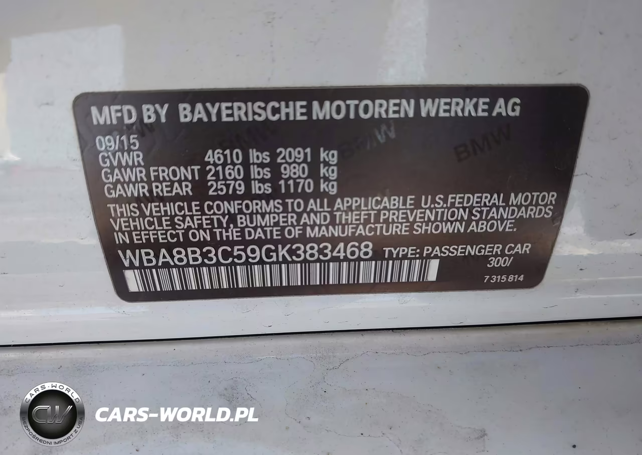 2016 BMW 340I VIN:WBA8B3C59GK383468 - 9
