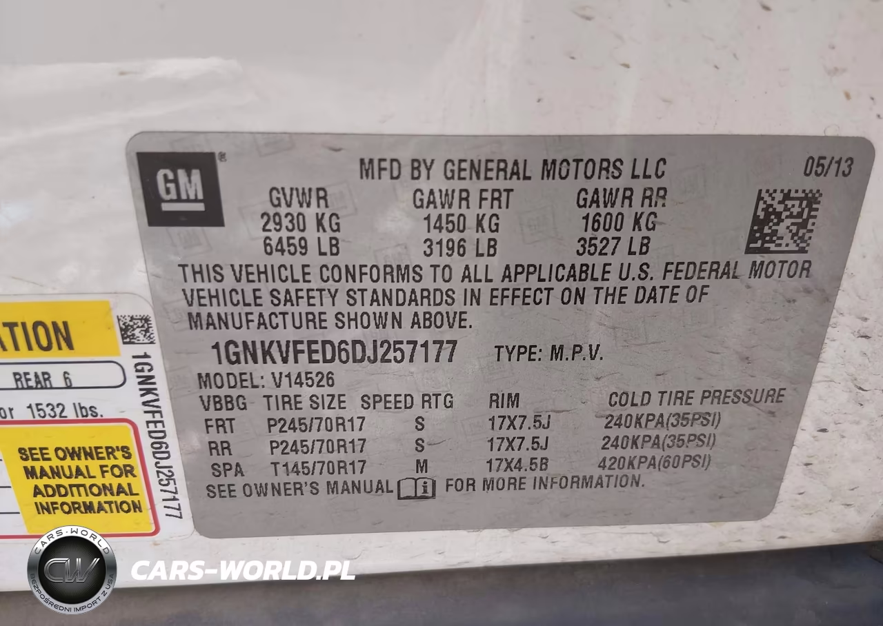 2013 Chevrolet Traverse Ls VIN:1GNKVFED6DJ257177 - 9