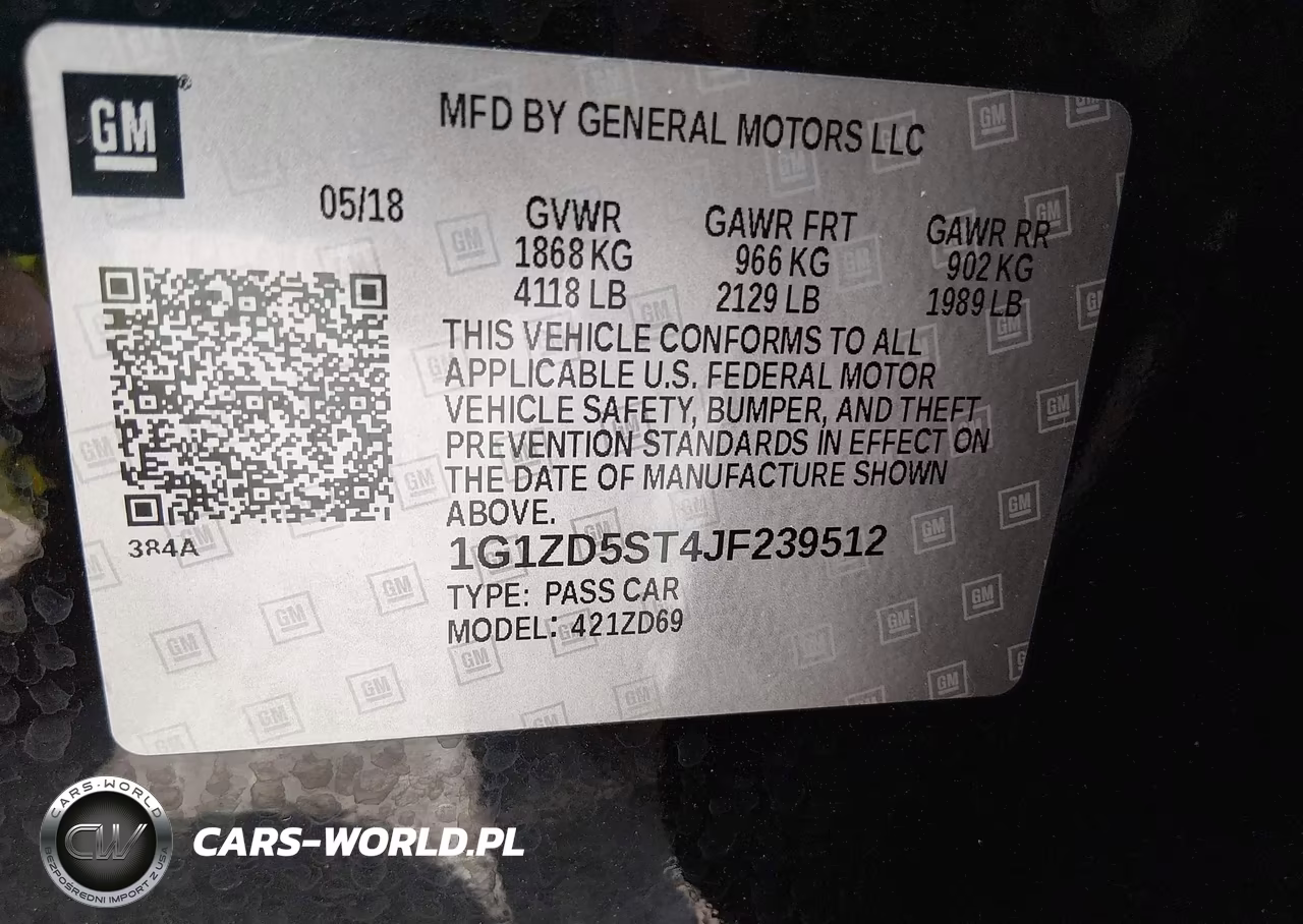 2018 Chevrolet Malibu Lt VIN:1G1ZD5ST4JF239512 - 9