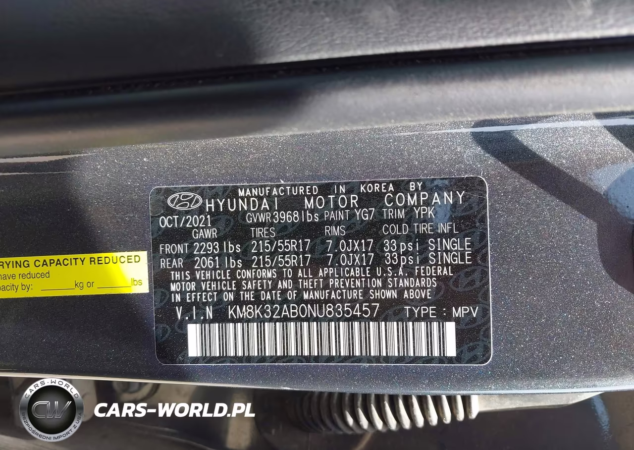 2022 Hyundai Kona Sel VIN:KM8K32AB0NU835457 - 9