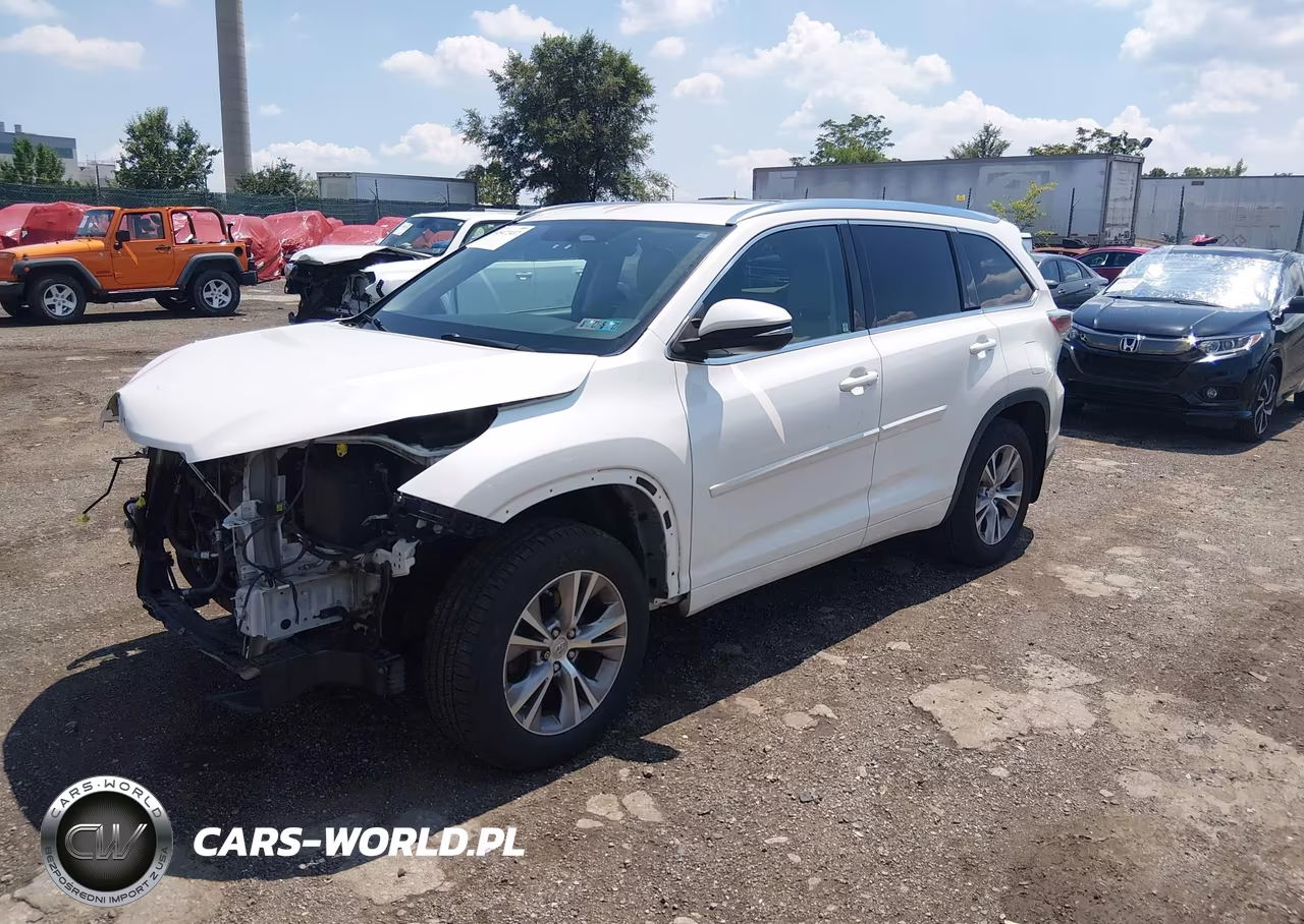 2015 Toyota Highlander Xle V6 VIN:5TDJKRFHXFS144614 - 2