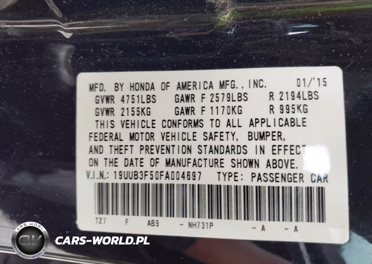 2015 Acura Tlx V6 Tech VIN:19UUB3F50FA004697 - 9