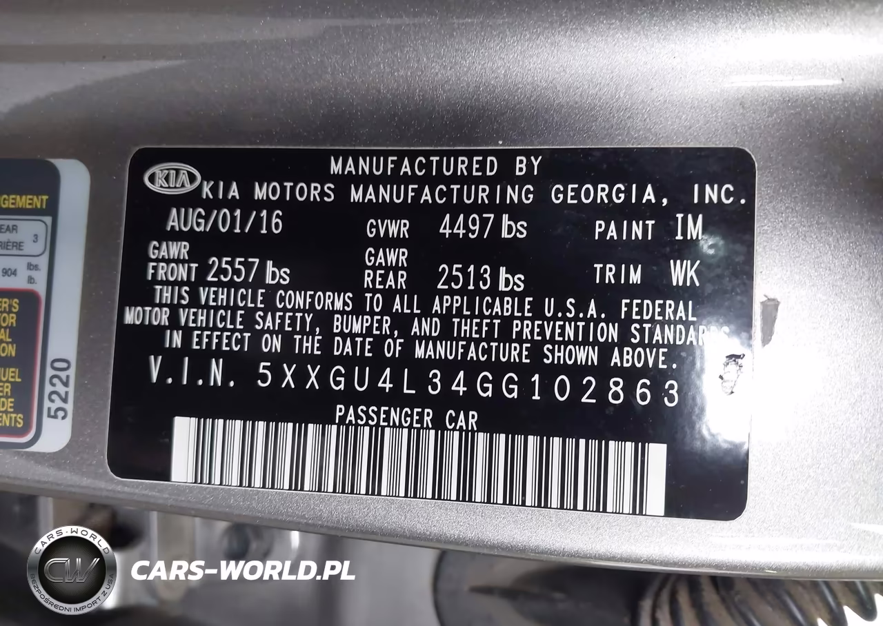 2016 Kia Optima Ex VIN:5XXGU4L34GG102863 - 9