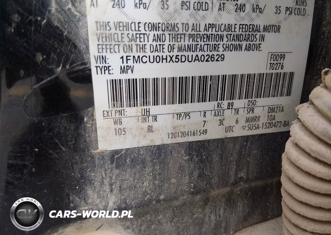 2013 Ford Escape Sel VIN:1FMCU0HX5DUA02629 - 9