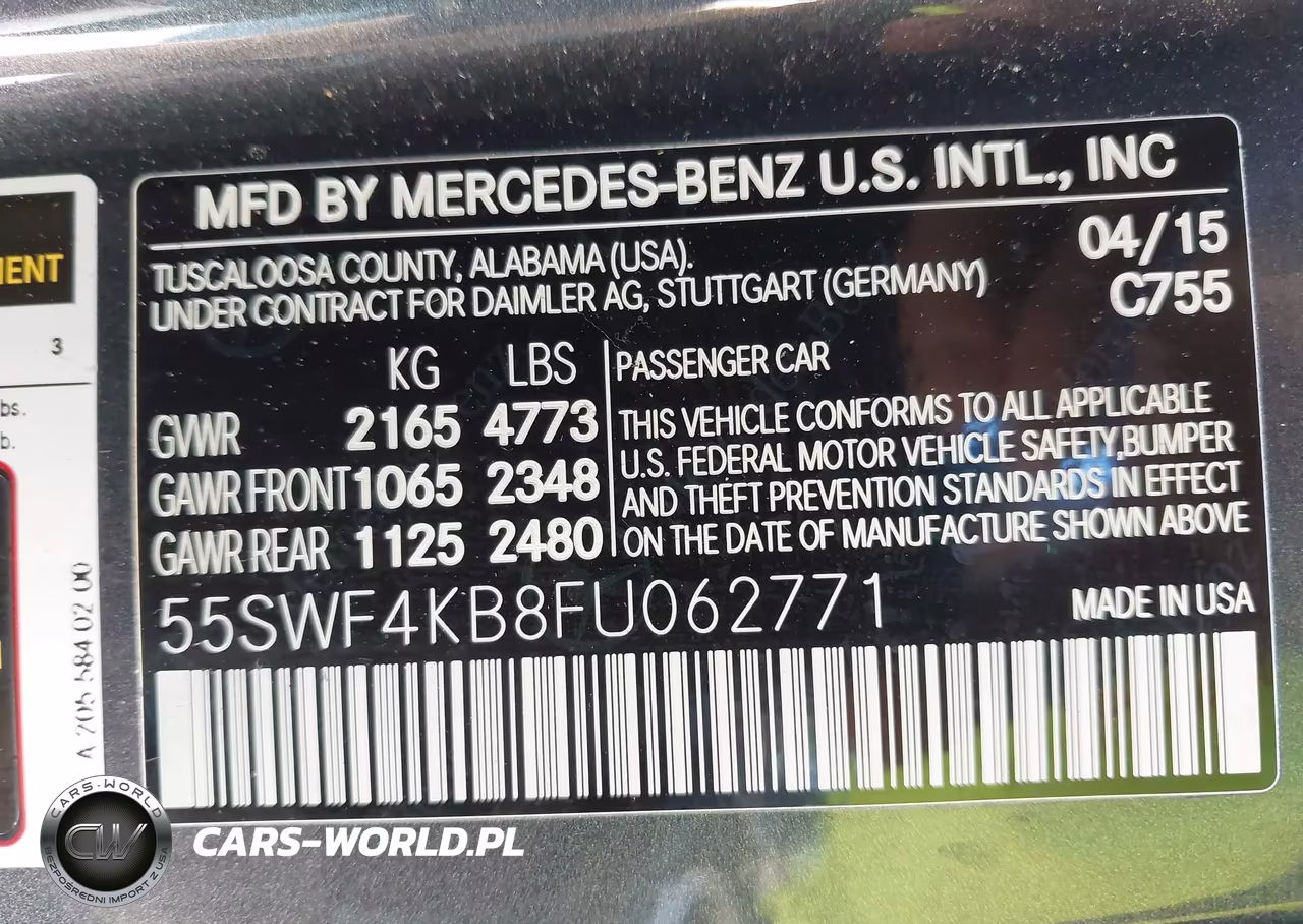 2015 Mercedes-Benz C 300 4Matic VIN:55SWF4KB8FU062771 - 9