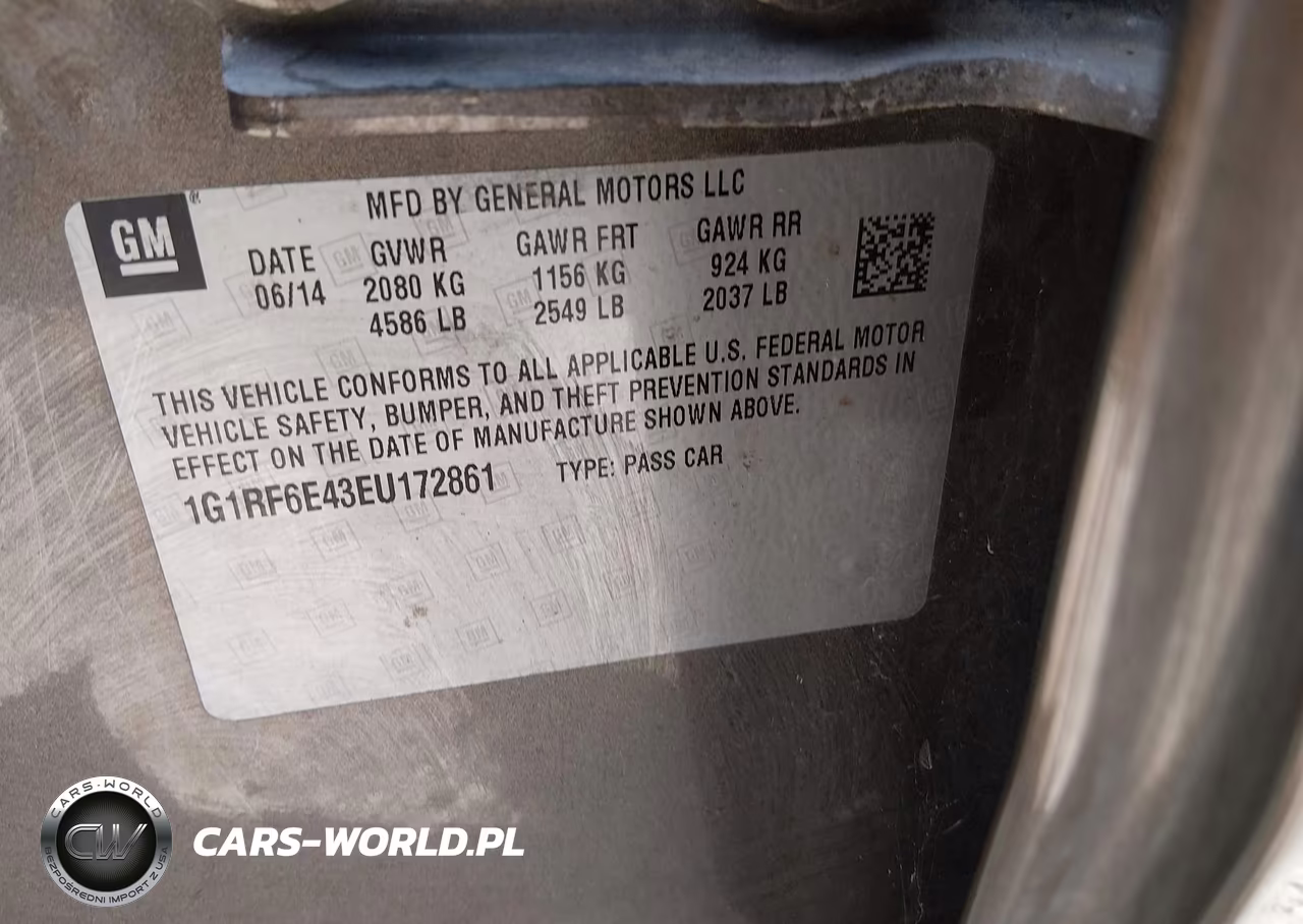 2014 Chevrolet Volt VIN:1G1RF6E43EU172861 - 9