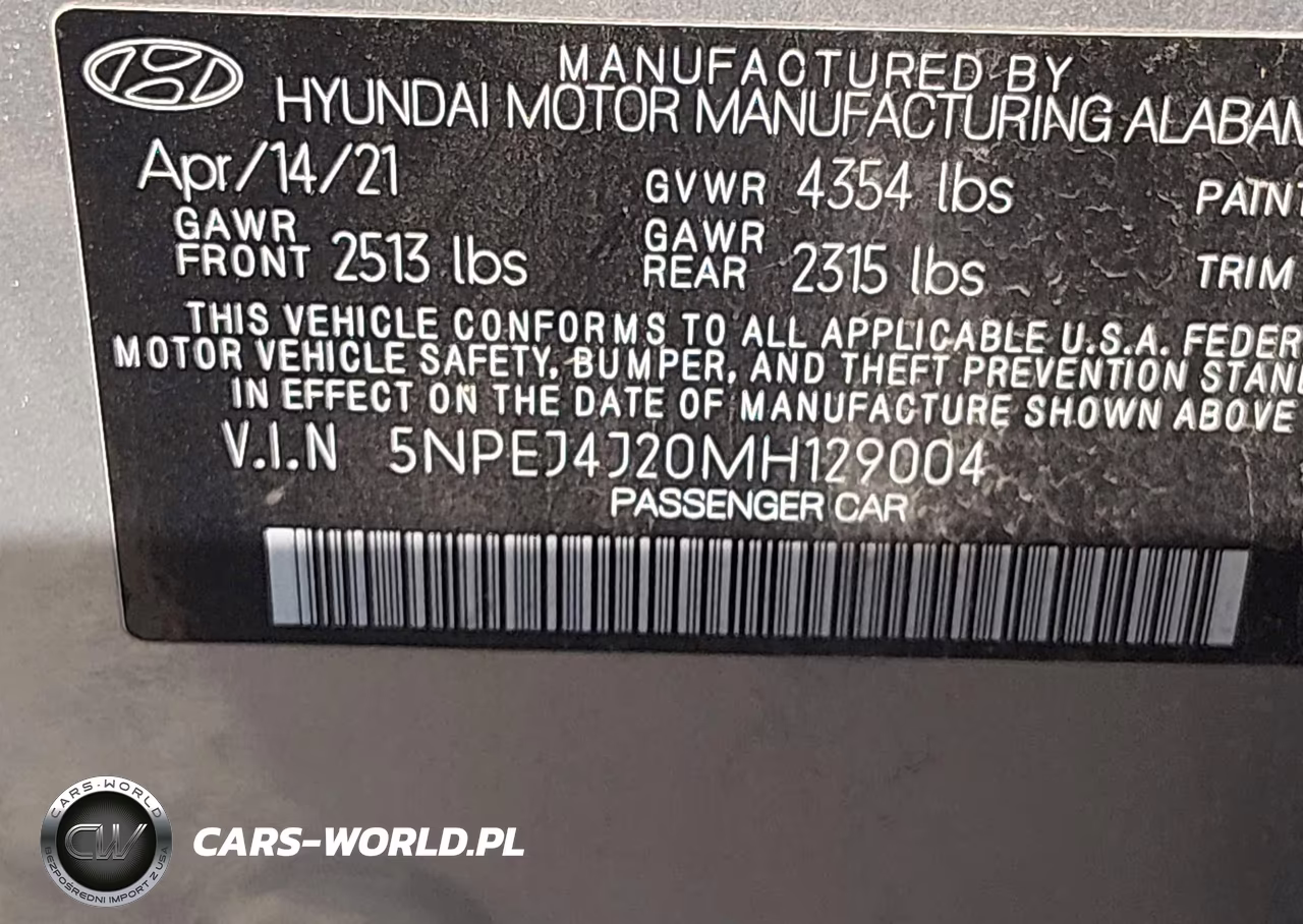 2021 Hyundai Sonata Sel Plus VIN:5NPEJ4J20MH129004 - 9