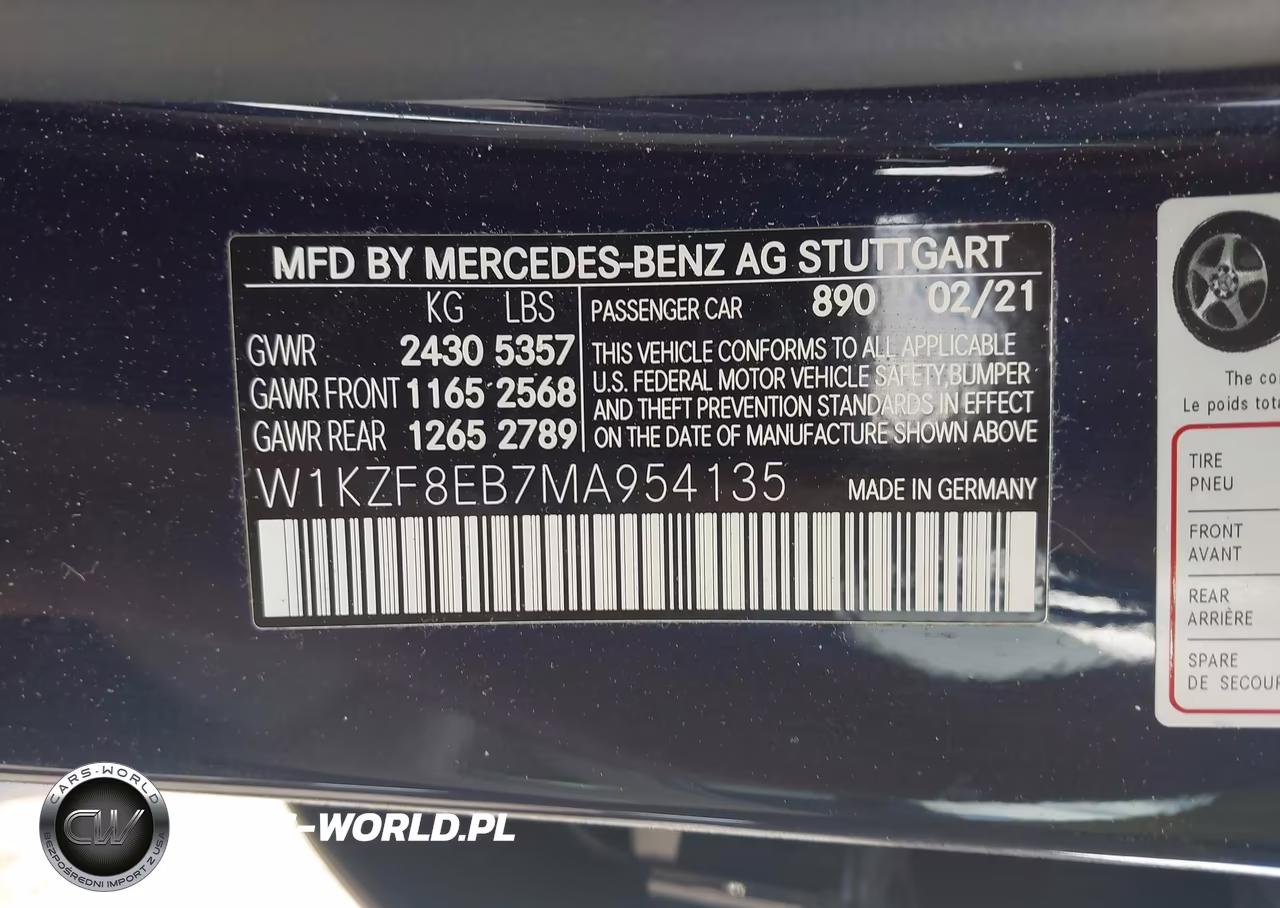 2021 Mercedes-Benz E 350 4Matic VIN:W1KZF8EB7MA954135 - 9