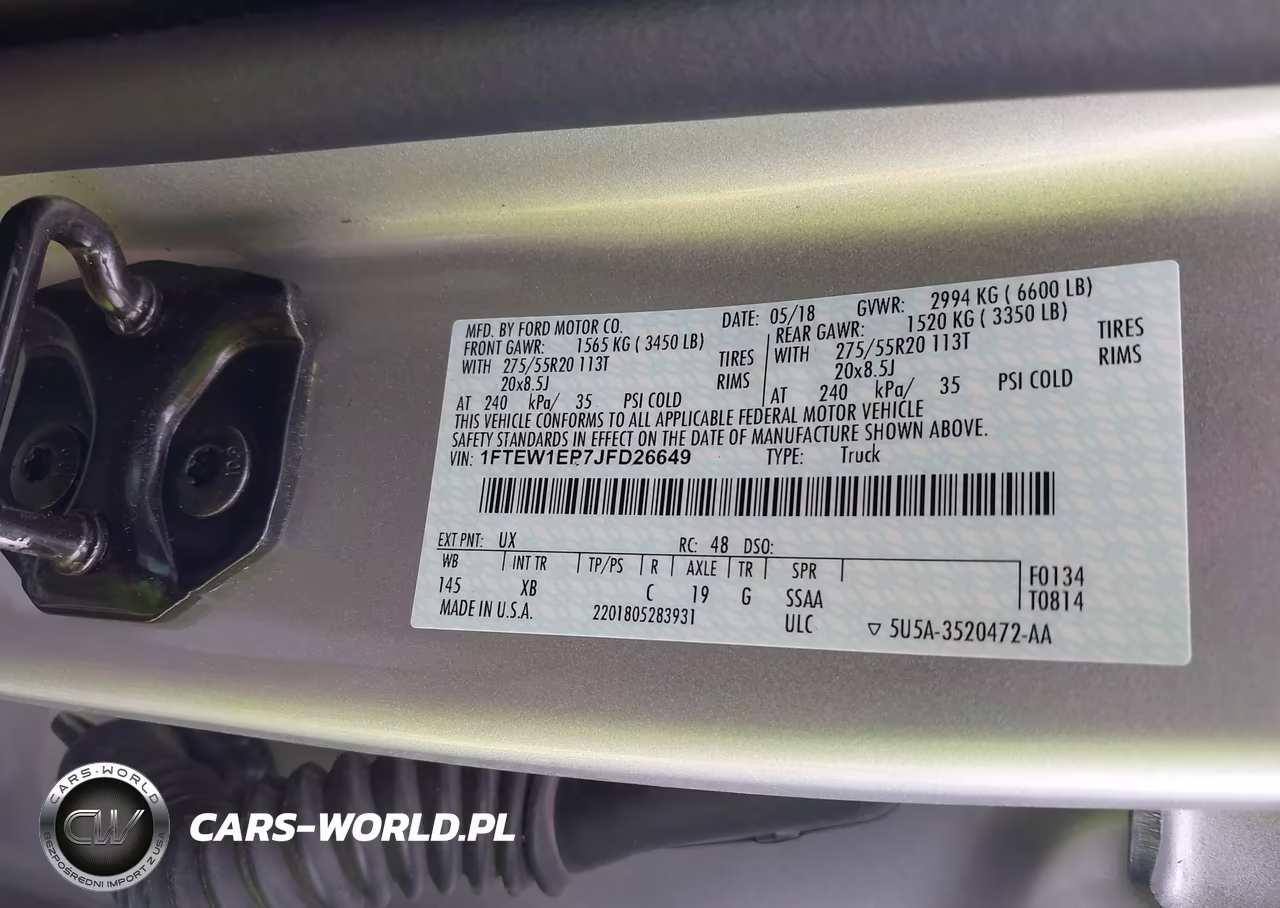 2018 Ford F-150 Lariat-Xl-Xlt VIN:1FTEW1EP7JFD26649 - 9