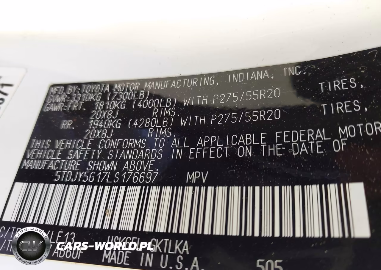 2020 Toyota Sequoia Limited VIN:5TDJY5G17LS176697 - 9