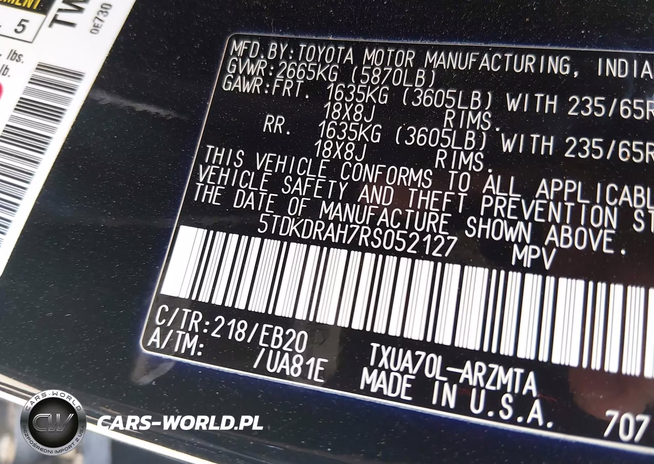 2024 Toyota Highlander Xle VIN:5TDKDRAH7RS052127 - 9
