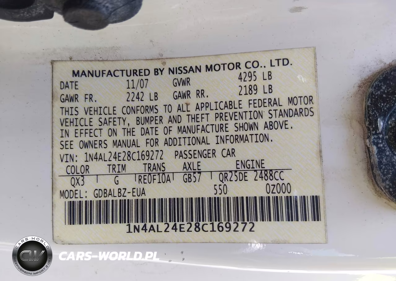2008 Nissan Altima 2.5 S VIN:1N4AL24E28C169272 - 9