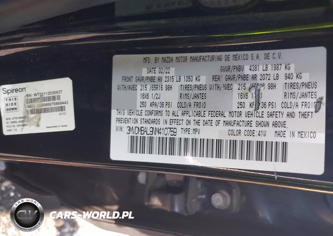 2022 Mazda Cx-30 2.5 S VIN:3MVDMBAL9NM410759 - 9